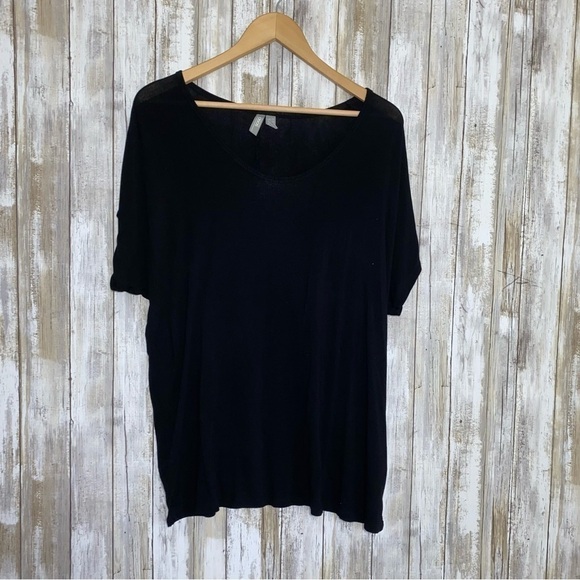 ASOS Black Stretch Oversized Blouse - Picture 1 of 4